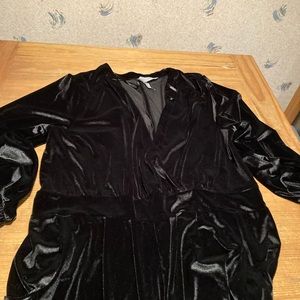 Black velvet jumpsuit